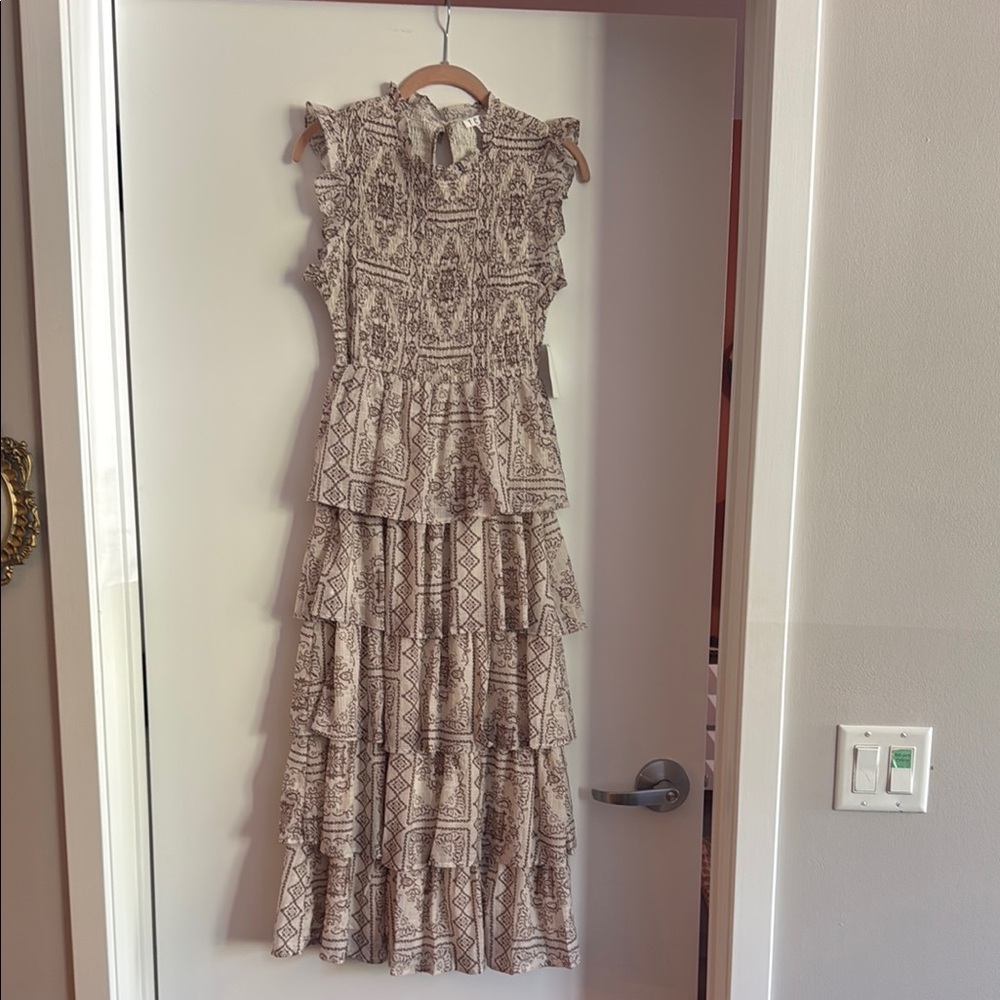 TCEC Sleeveless Boho Patterned Dress
